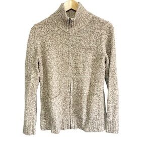 Eddie Bauer Wool Blend Zip Up Sweater Size L